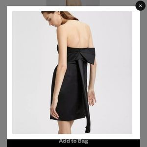 Black strapless theory dress